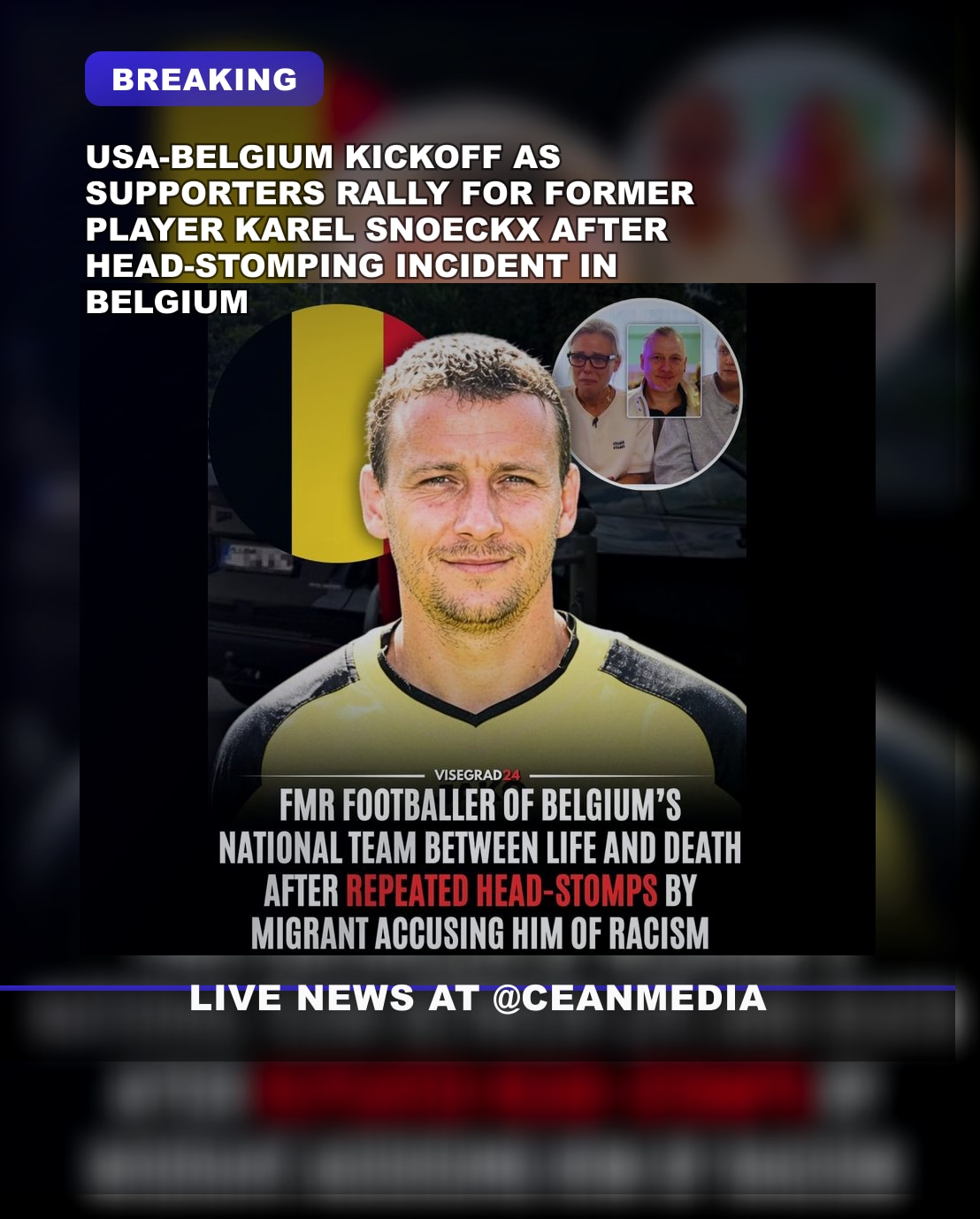 Illustrative photo for: Belgian footballer support incident fuels debate ahead of