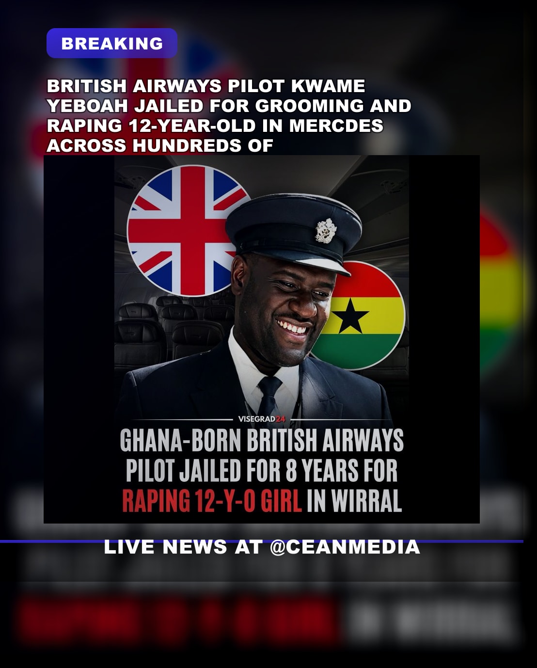 Illustrative photo for: British Airways pilot jailed for eight years after grooming