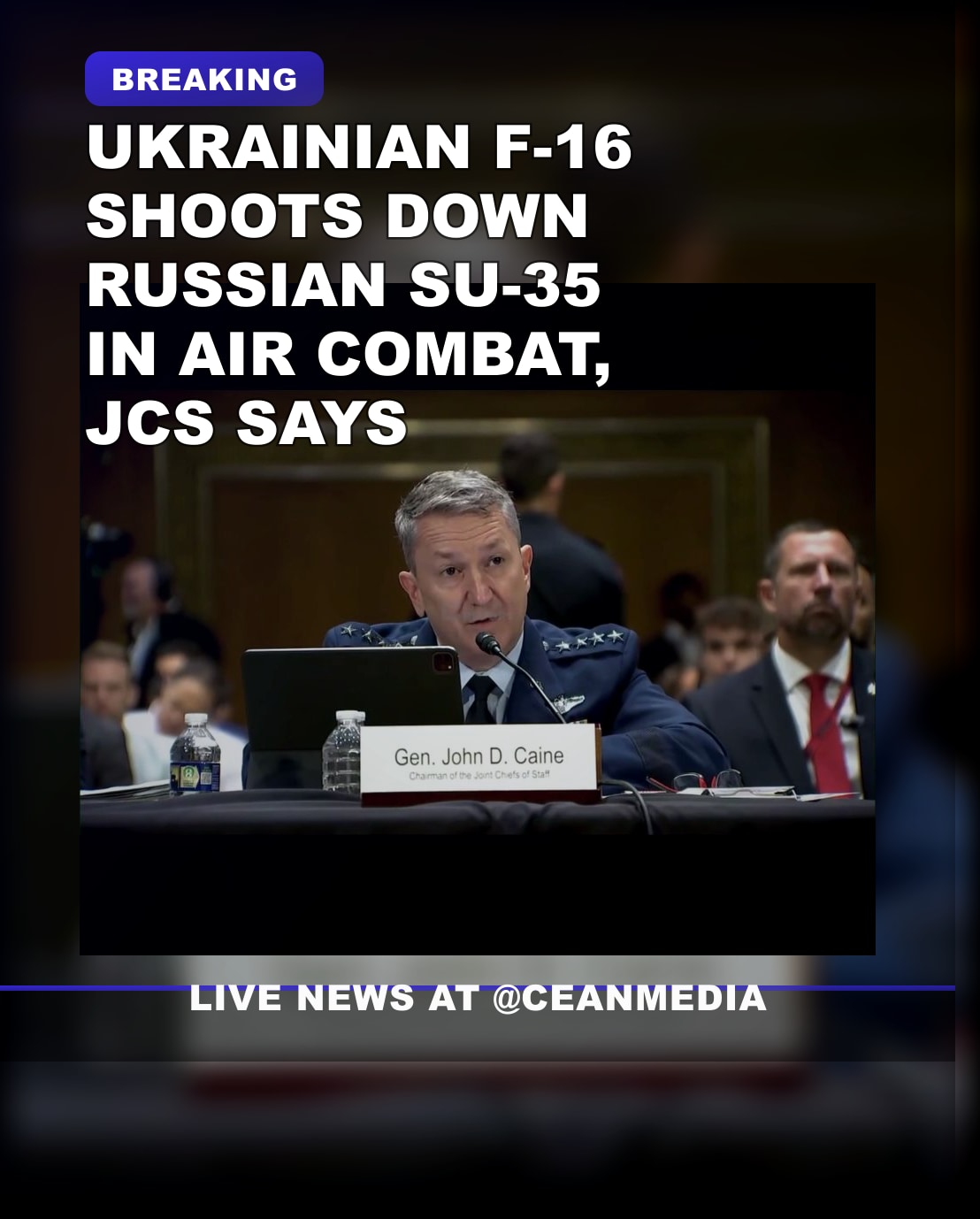 Illustrative photo for: Ukraine claims F-16 downed Russian Su-35 in air-to-air