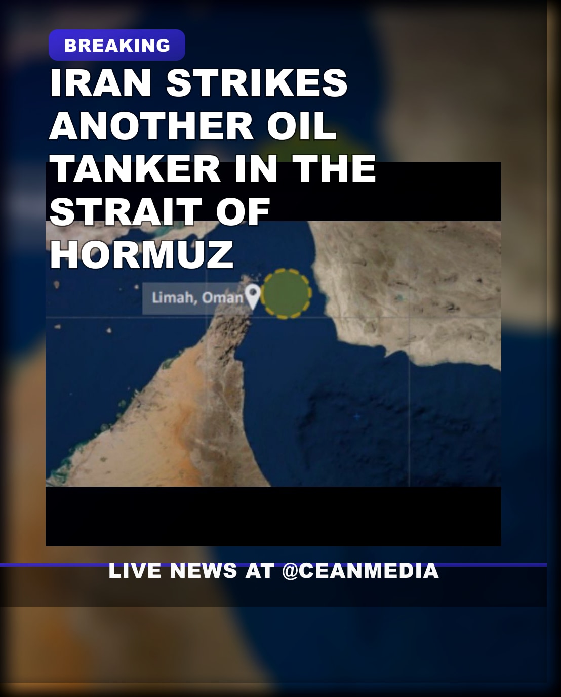 Illustrative photo for: Iran strikes oil tanker Hormuz: officials say