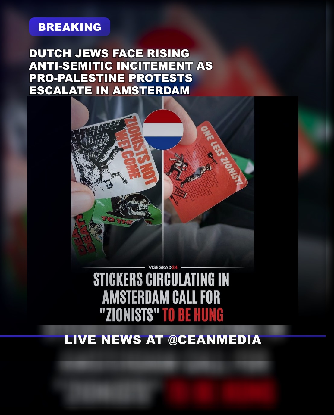 Illustrative photo for: Amsterdam Sees Spike in Anti Jewish Hate Incitement