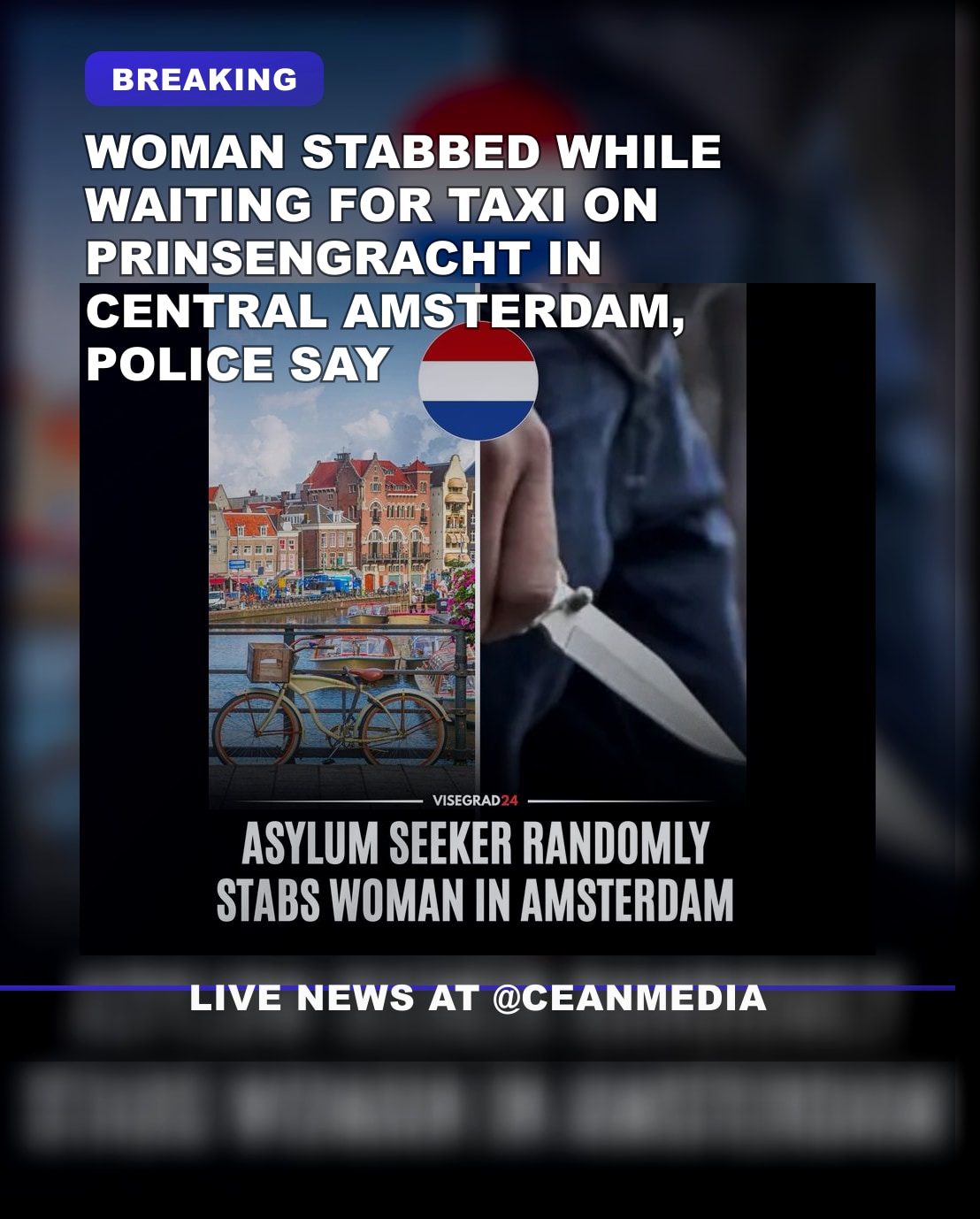 Illustrative photo for: Woman Stabbed in Amsterdam: Police Probe Random Stabbing in