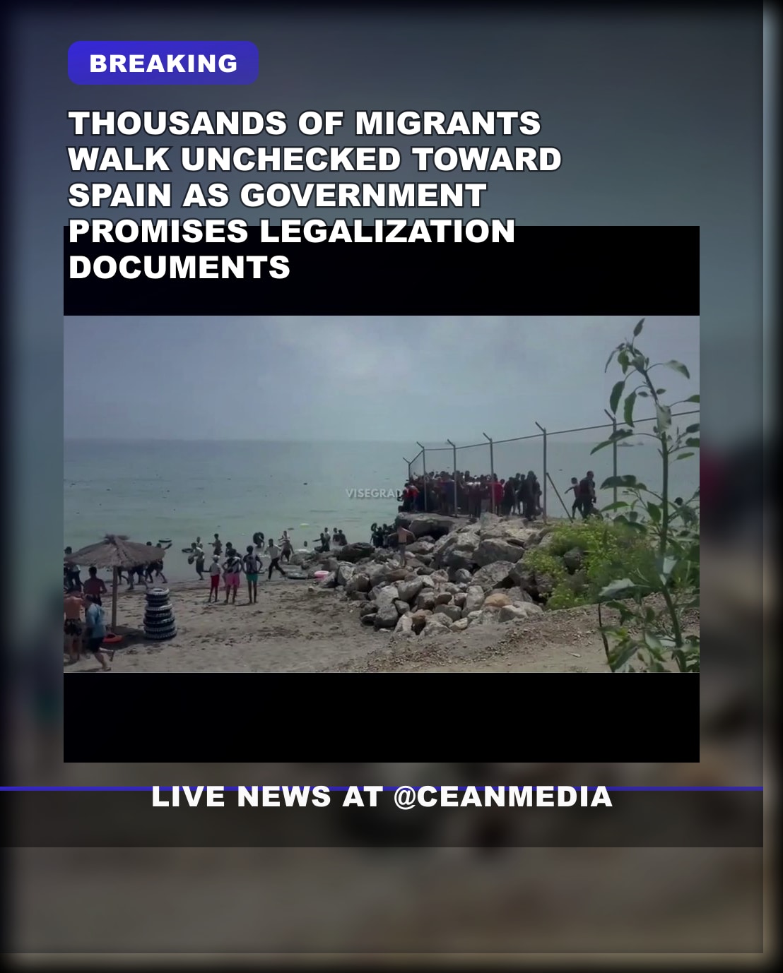 Illustrative photo for: Morocco Spain border migrants: Border crisis triggers mass