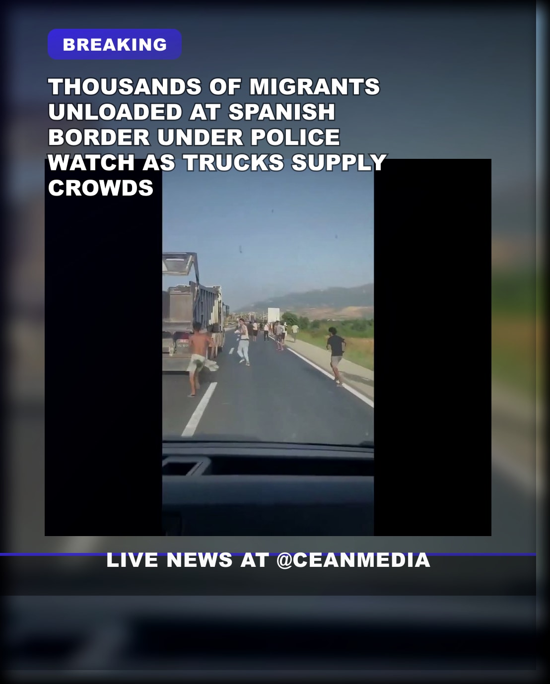 Illustrative photo for: Migrants transported by trucks: Thousands Arrive at Spanish