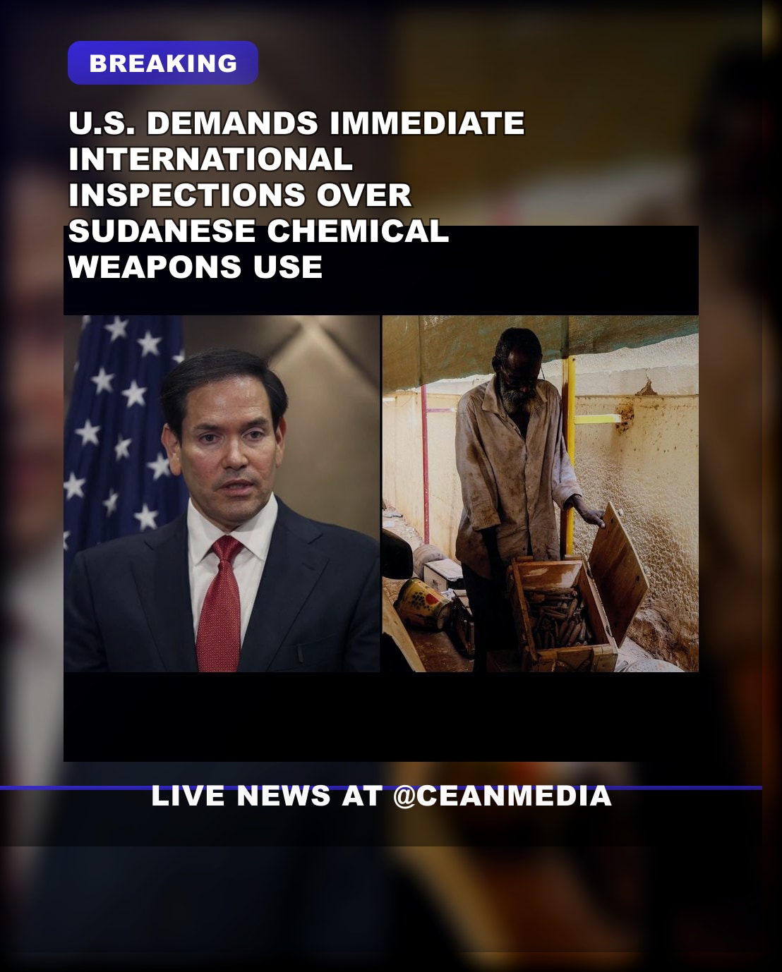 Illustrative photo for: Sudan chemical weapons inspections: U.S. calls for