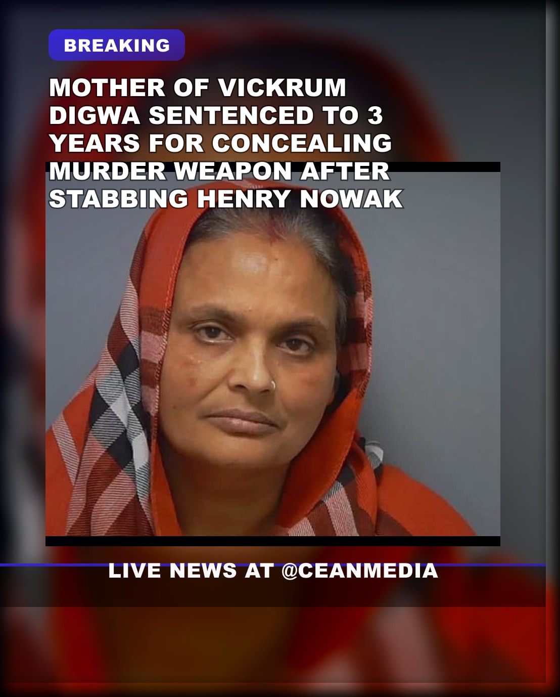 Illustrative photo for: Mother sentenced for hiding murder weapon in Nowak stabbing