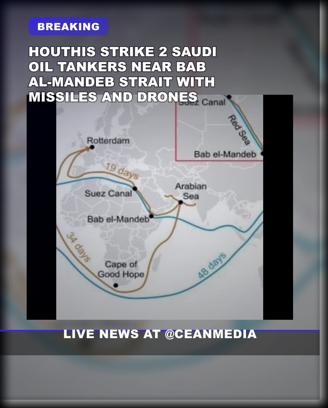 Illustrative photo for: Houthis Attack Ships Bab al-Mandeb: Tankers Hit, Routes Up