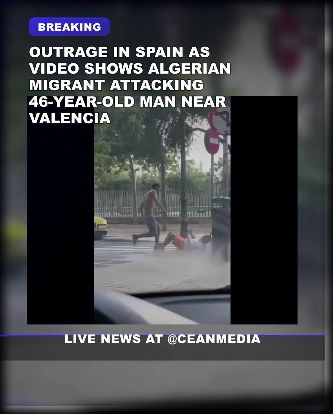Illustrative photo for: Video of Algerian migrant stomping Spanish man goes viral