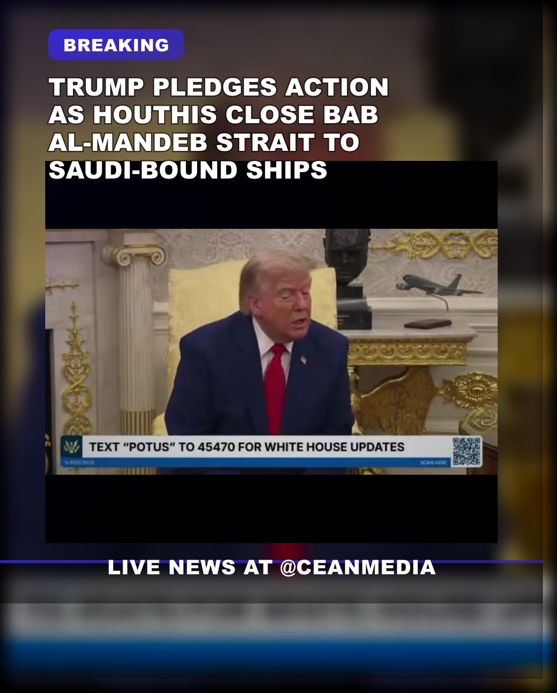 Illustrative photo for: Trump hawkish posture escalation: vows action if Houthis