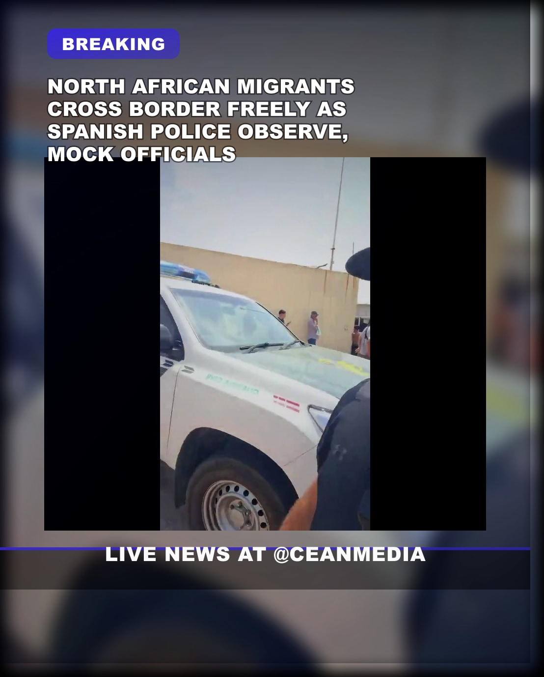 Illustrative photo for: Spanish police overwhelmed as migrants cross border; open