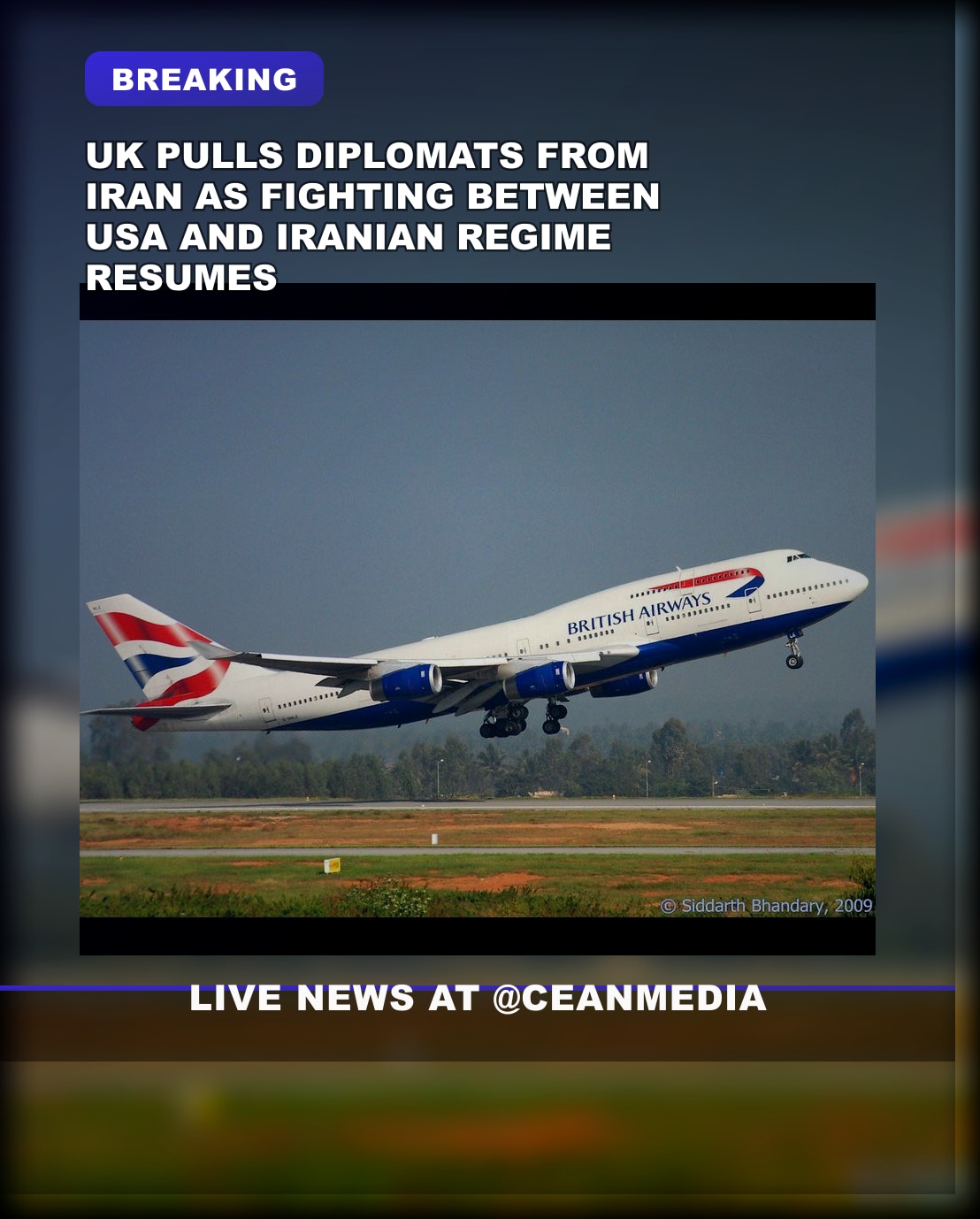 Illustrative photo for: UK Iran diplomatic evacuation: UK withdraws diplomats as