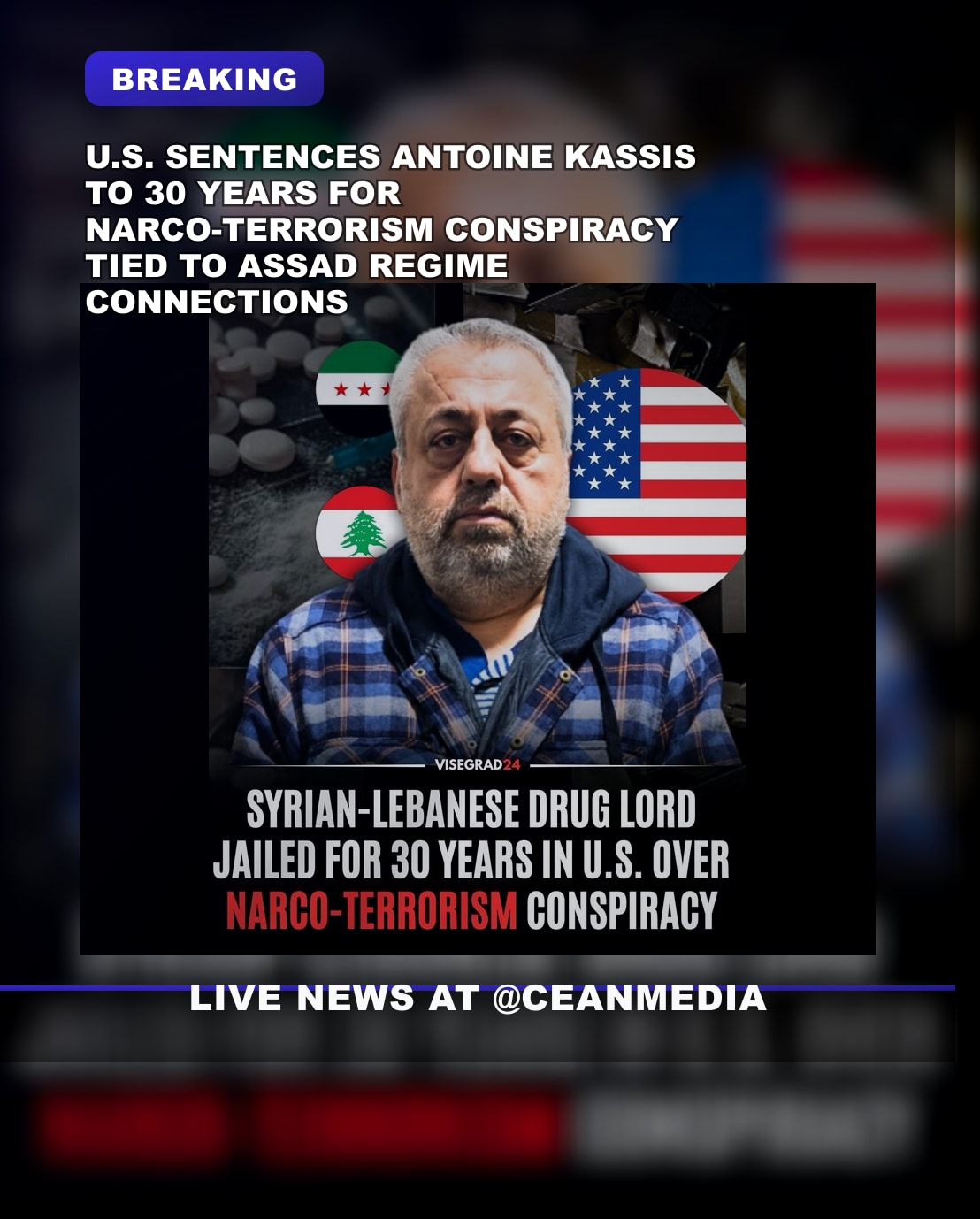 Illustrative photo for: Lebanese-Syrian man tied to Assad sentenced for narco