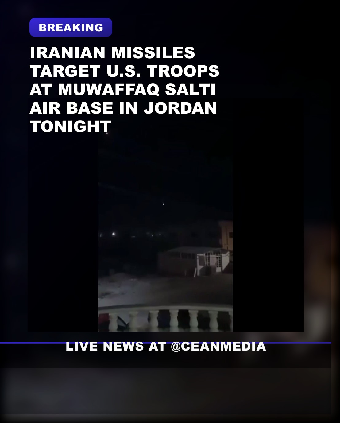 Illustrative photo for: Iranian Ballistic Missiles Hit U.S. Troops at Jordan’s