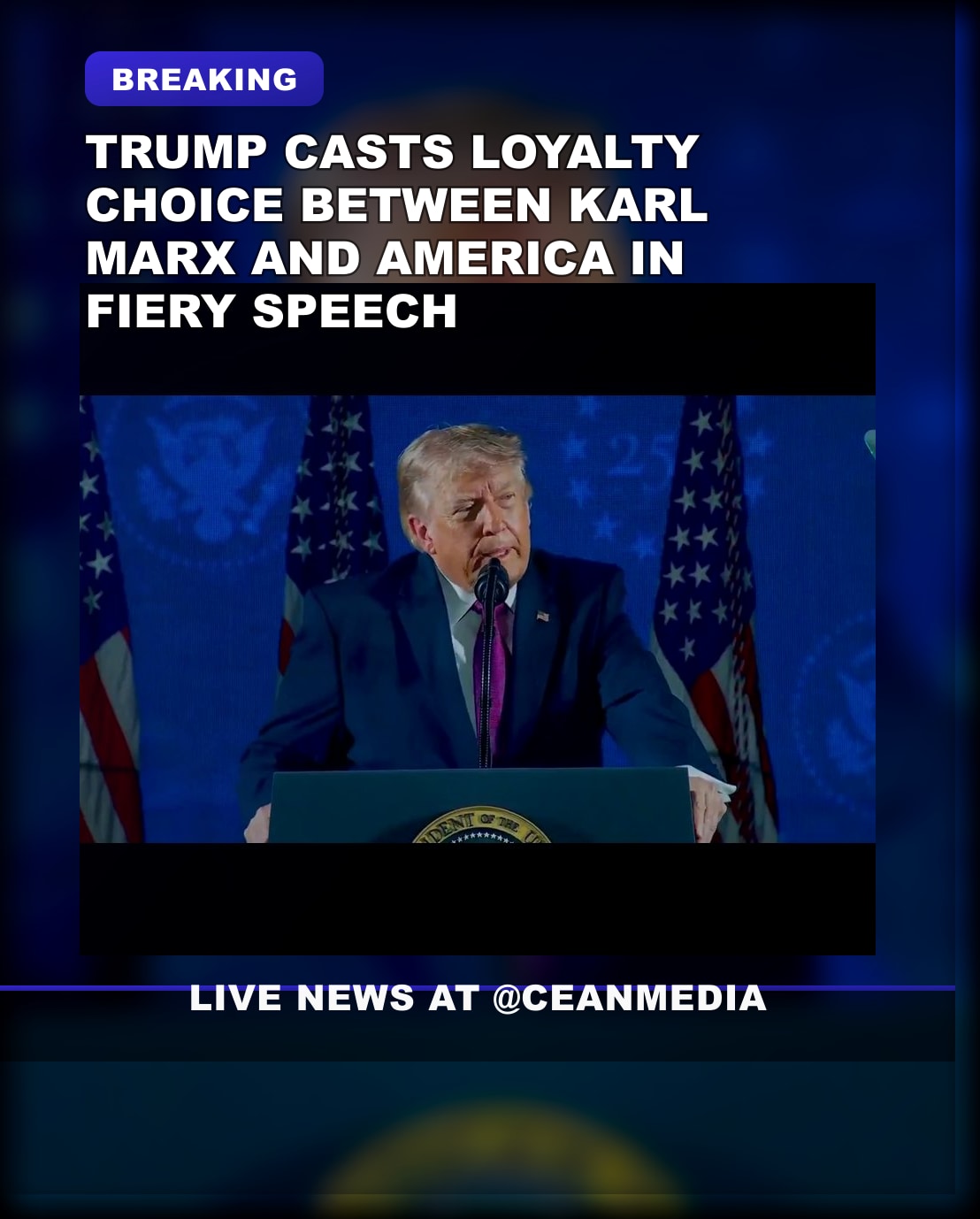 Illustrative photo for: Trump frames loyalty as loyalty to America or communism