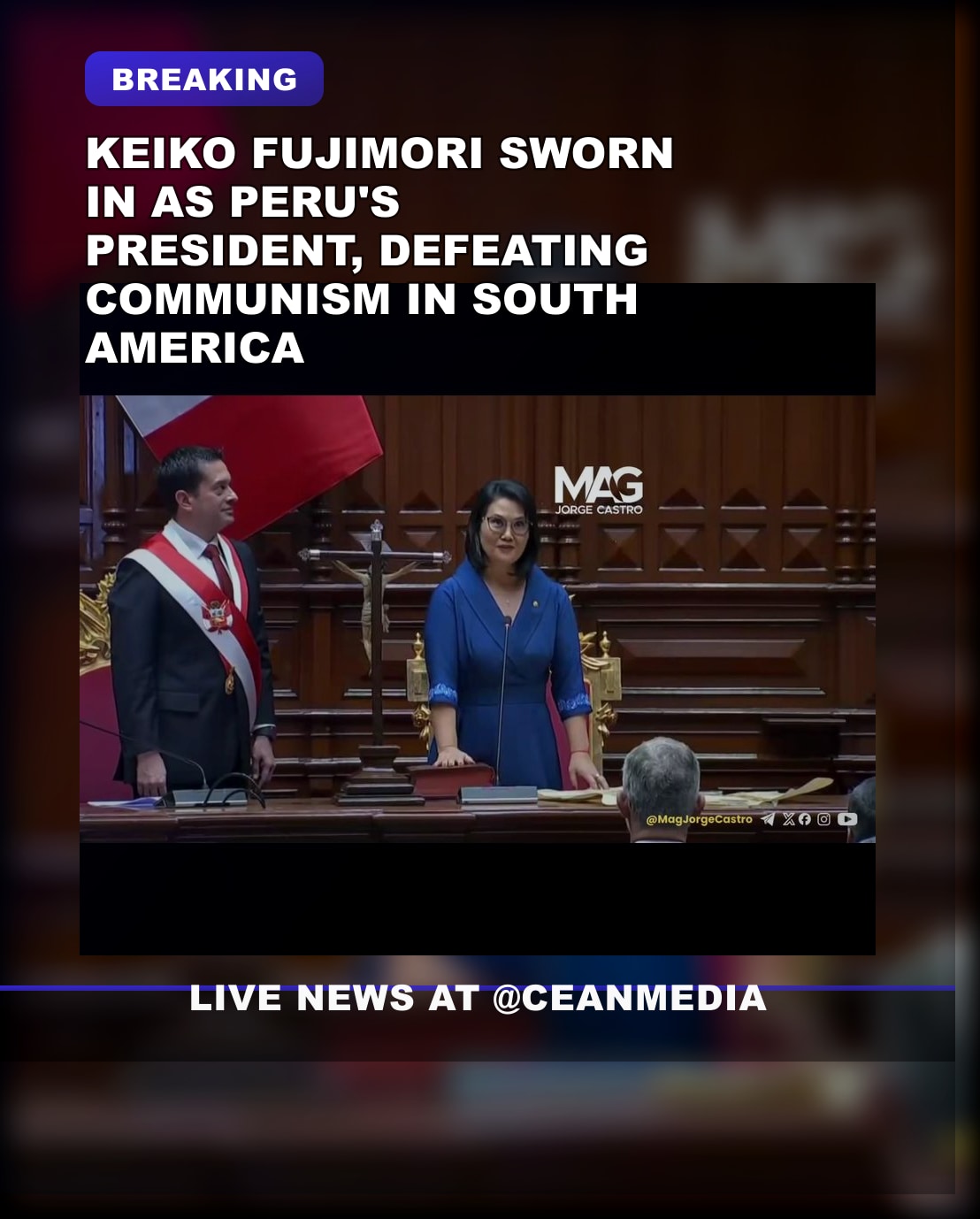 Illustrative photo for: Peru new president inauguration: Keiko Fujimori Sworn