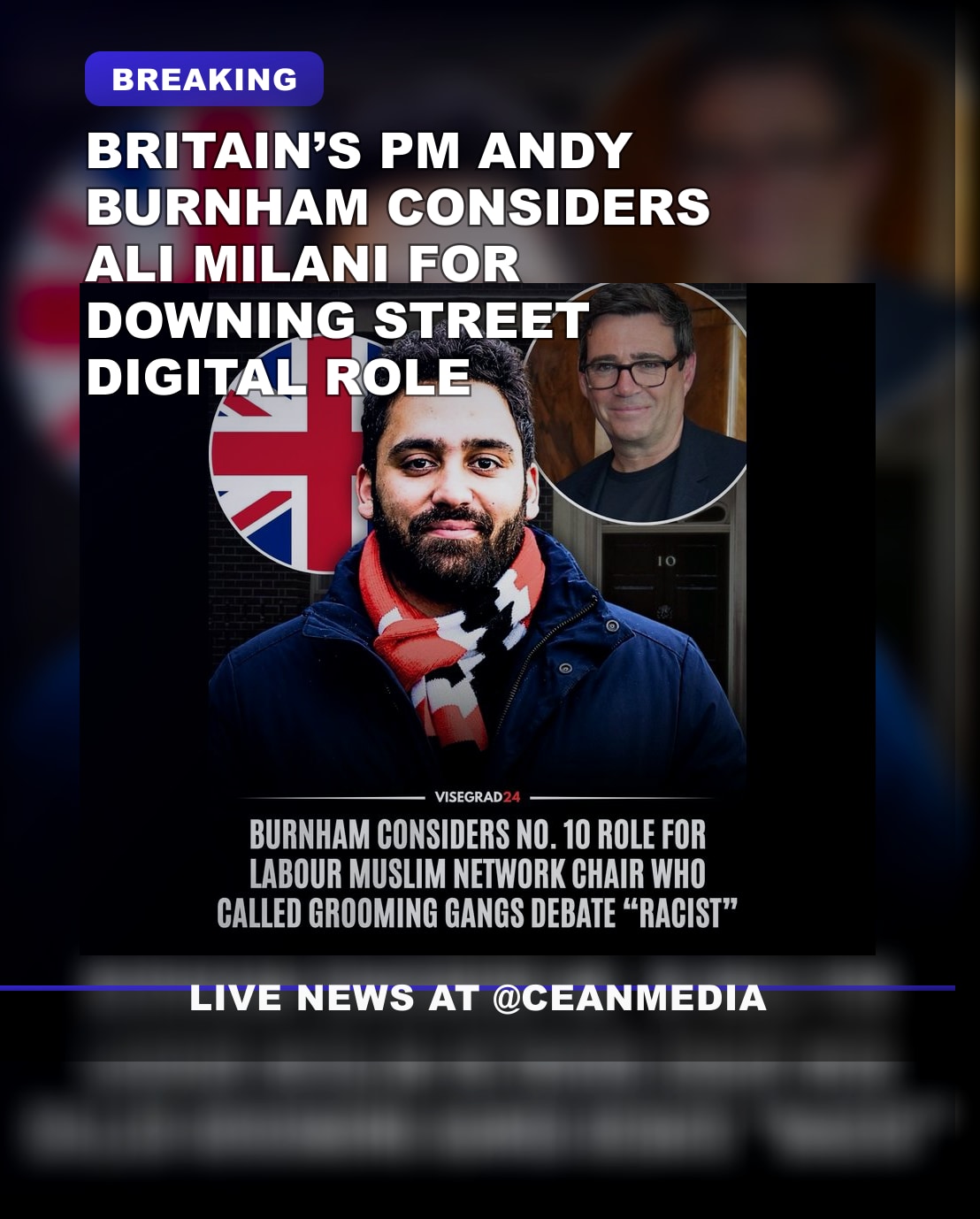 Illustrative photo for: Labour Muslim Network Candidate Eyes Downing Street Role