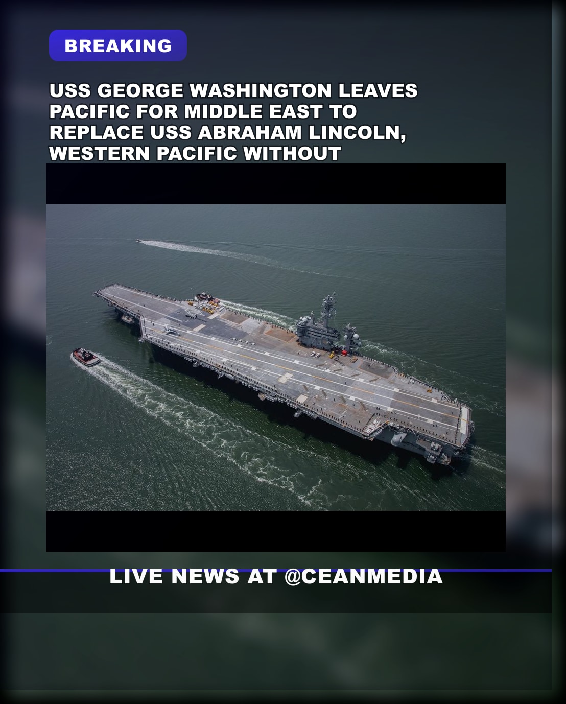 Illustrative photo for: Carrier gap in pacific: USS George Washington Heads to