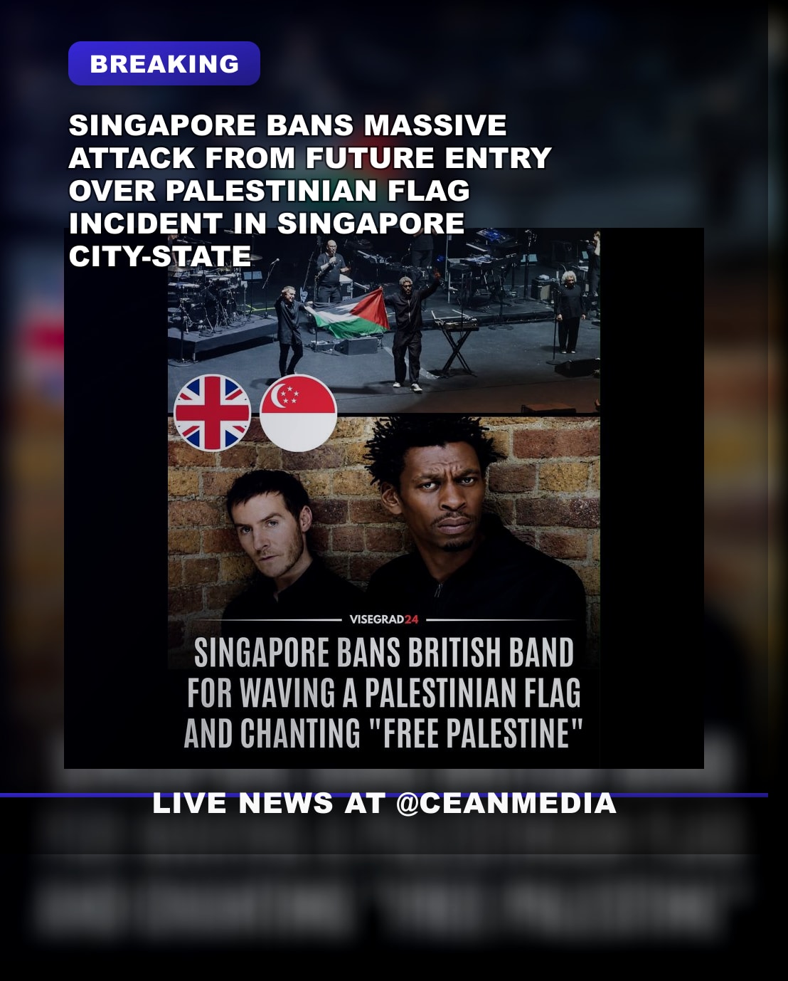 Illustrative photo for: Singapore bans massive attack ban warnings over flag