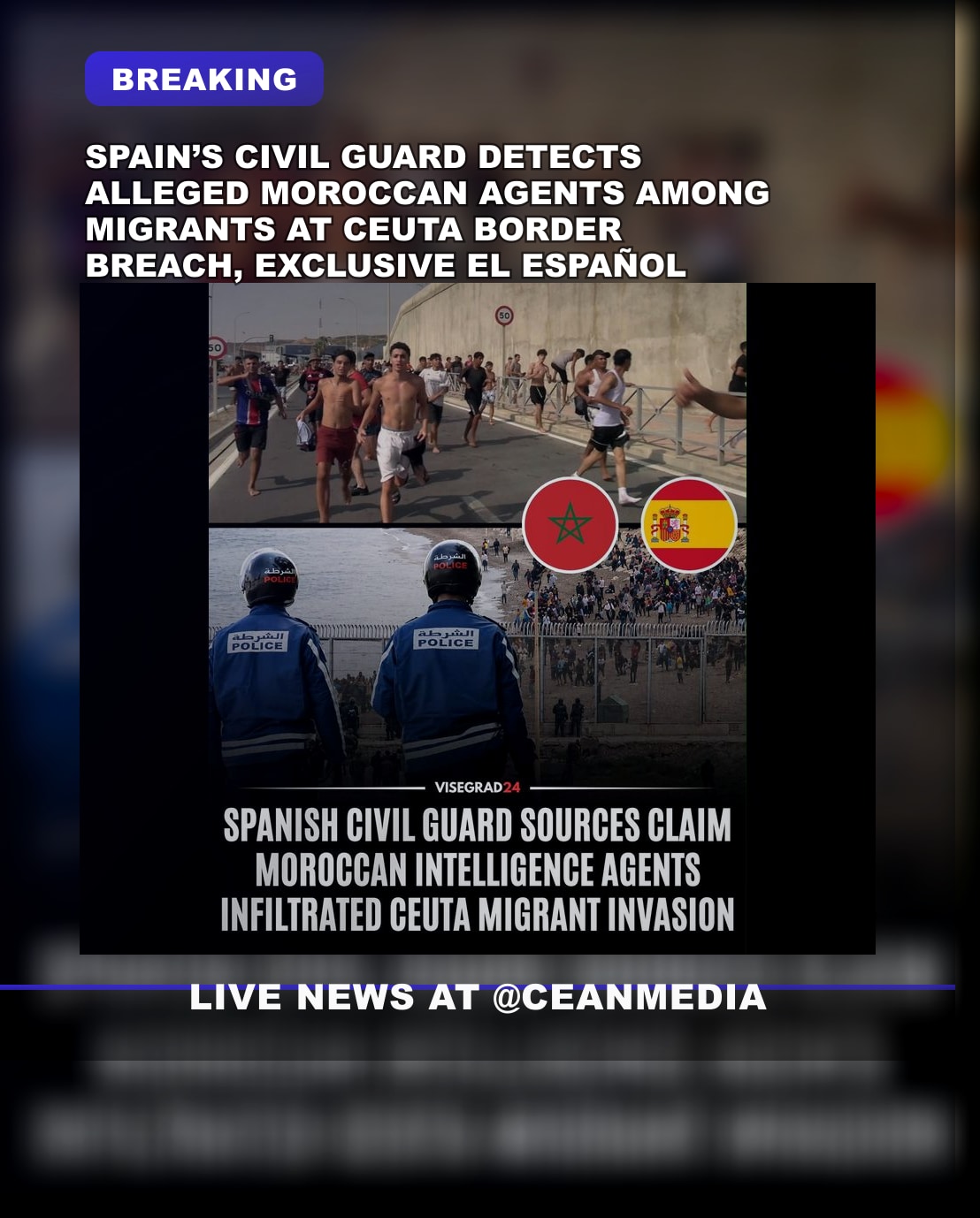 Illustrative photo for: Migrants hid Moroccan agents among entrants into Ceuta,