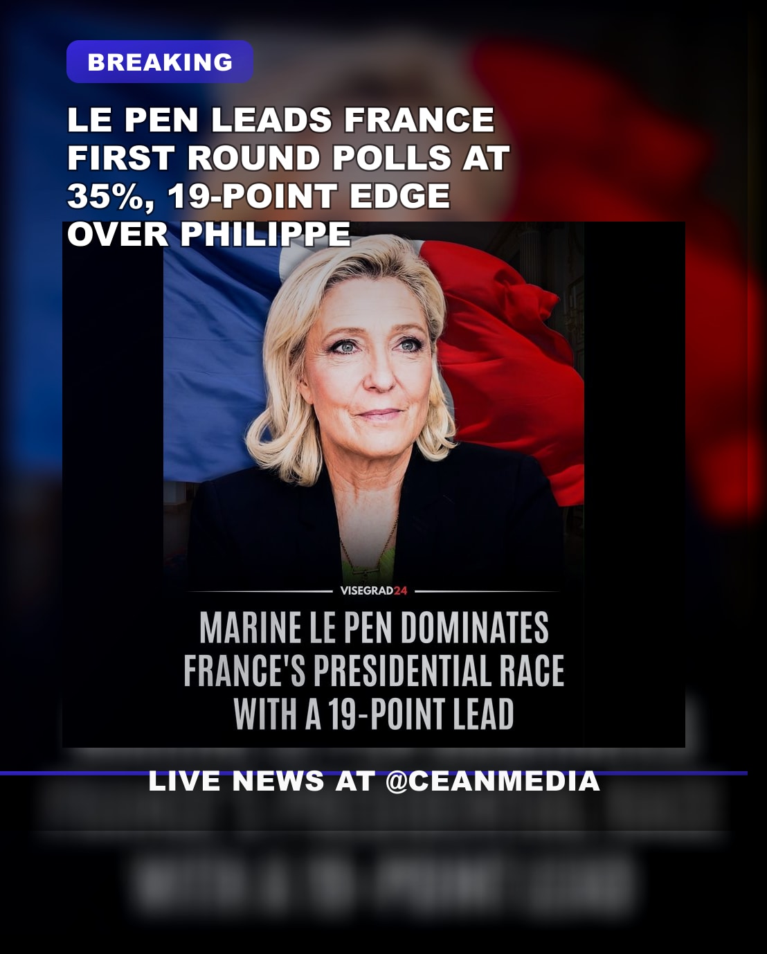 Illustrative photo for: Marine Le Pen leads polls: France presidency race update
