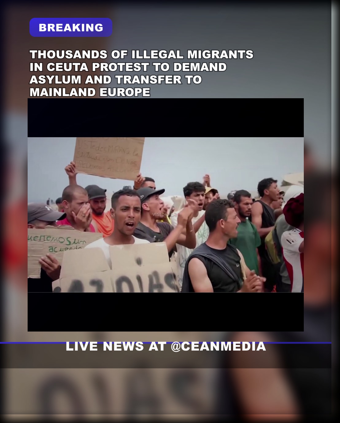 Illustrative photo for: Ceuta migrant protests asylum: Protesters Demand Transfer