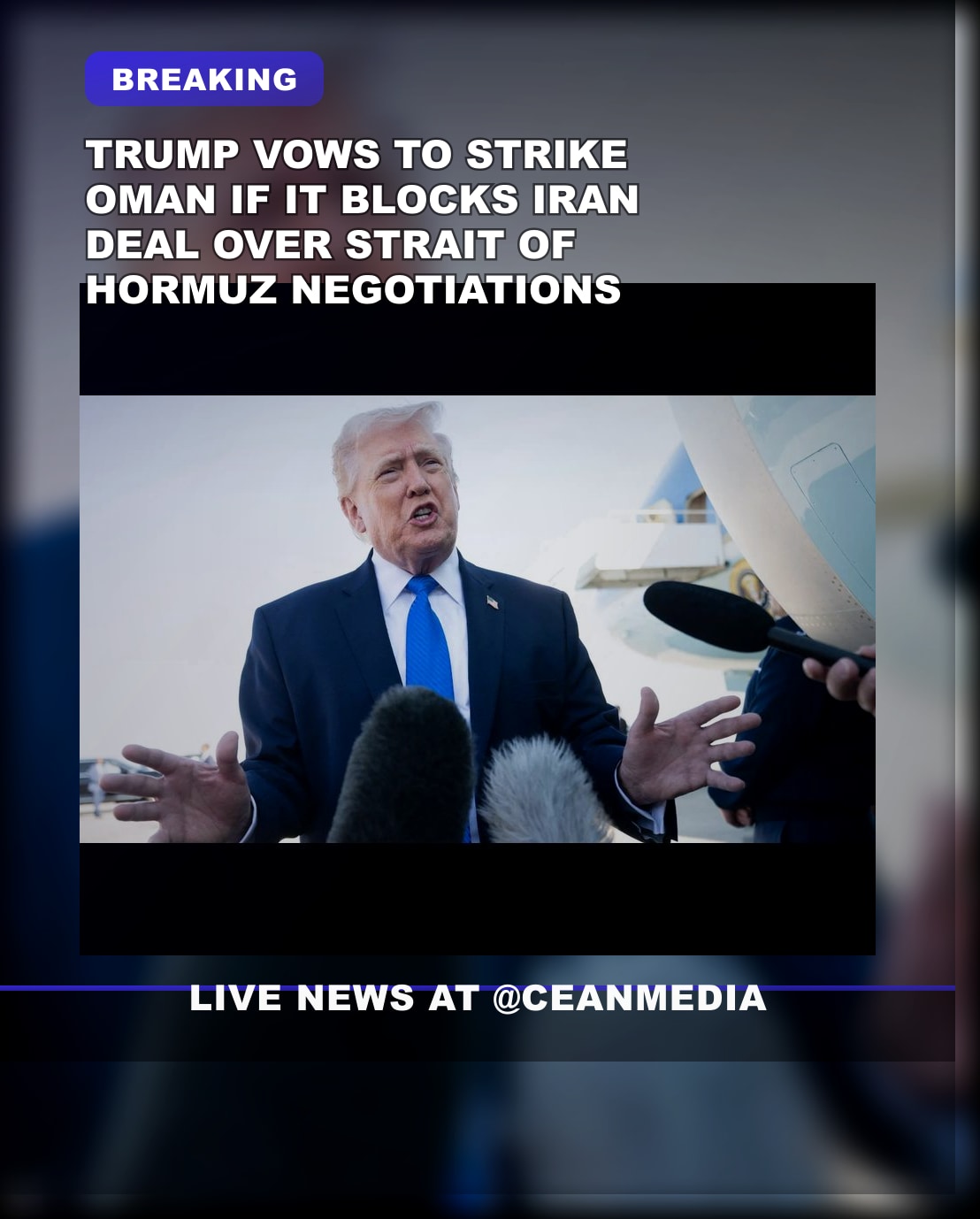 Illustrative photo for: Trump threatens strikes on Oman over site indicators if it