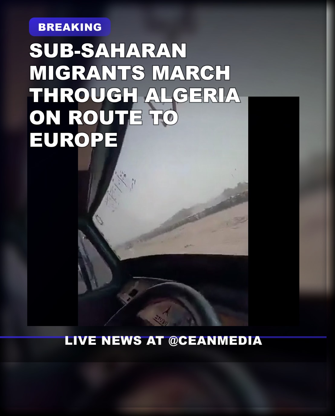 Illustrative photo for: Sub-Saharan Migrants Marching Through Algeria Toward Europe