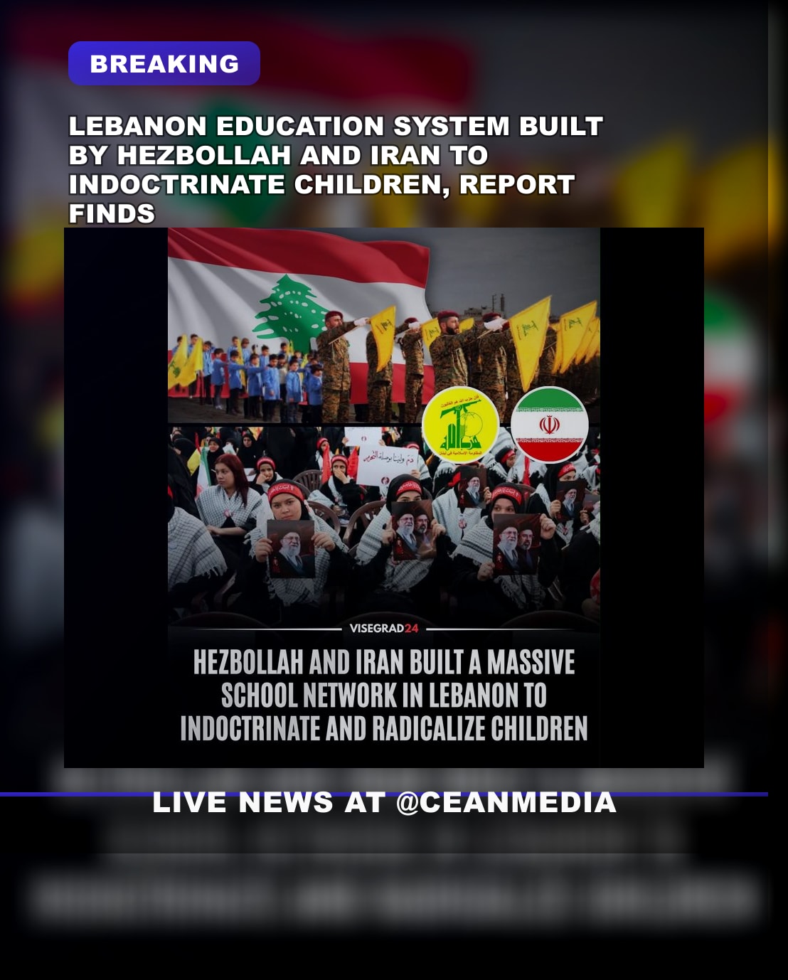 Illustrative photo for: Hezbollah Iran education indoctrination: Report Finds