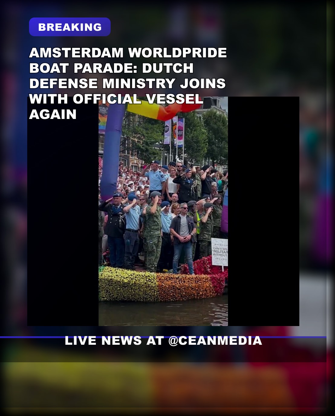 Illustrative photo for: Dutch Defense Ministry Joins WorldPride Boat Parade Again,