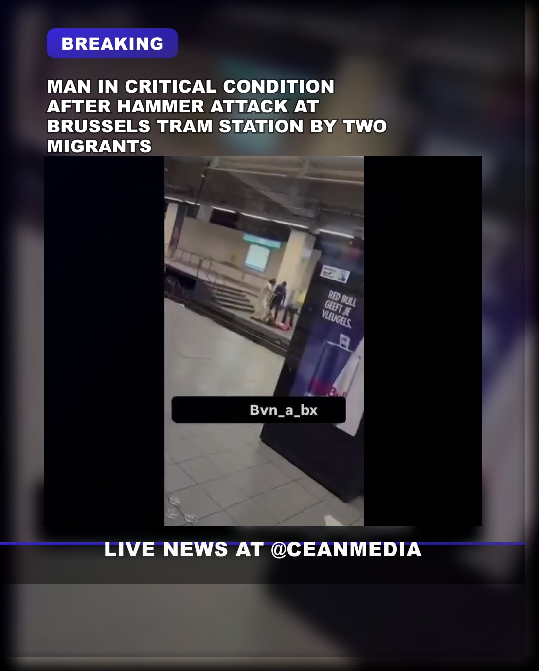 Illustrative photo for: Violent assault at tram station Brussels: two migrants