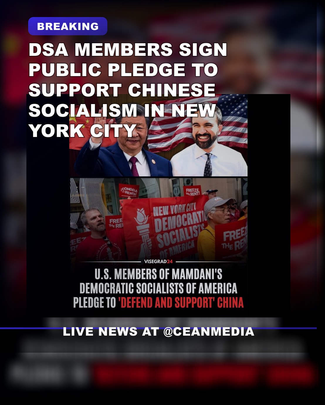 Illustrative photo for: DSA membership Chinese socialism pledge: members sign pledge